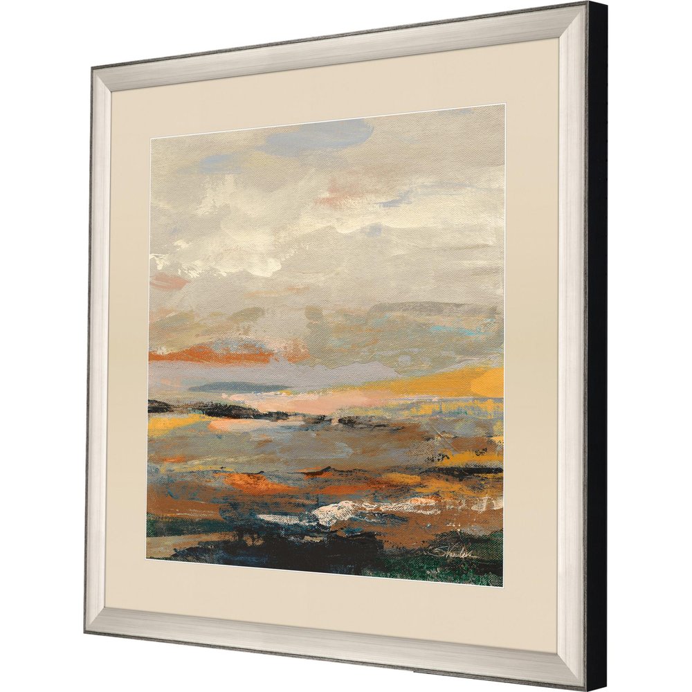 Warm Bay I Silver Framed Print Wall Art
