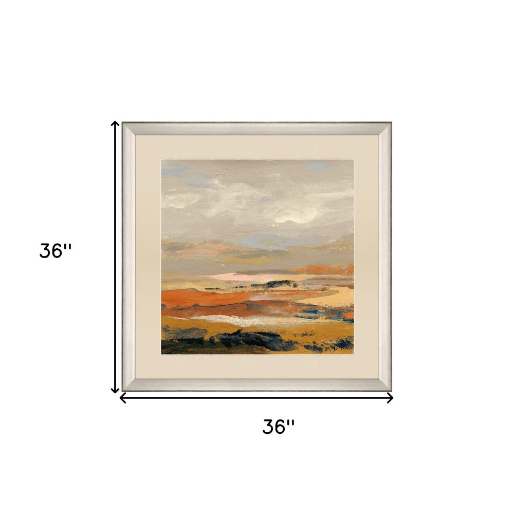 Warm Bay II Silver Framed Print Wall Art