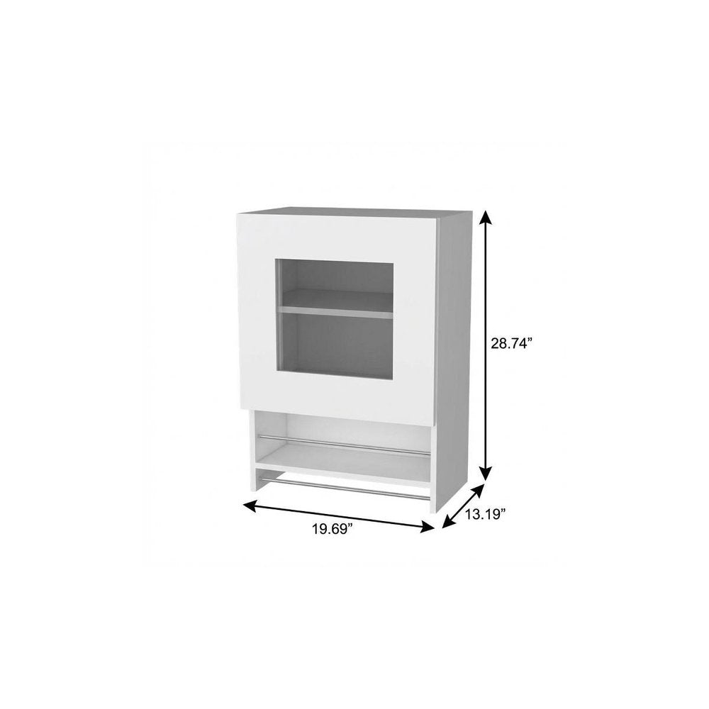 20" White Wall mounted Accent Cabinet With One Shelf