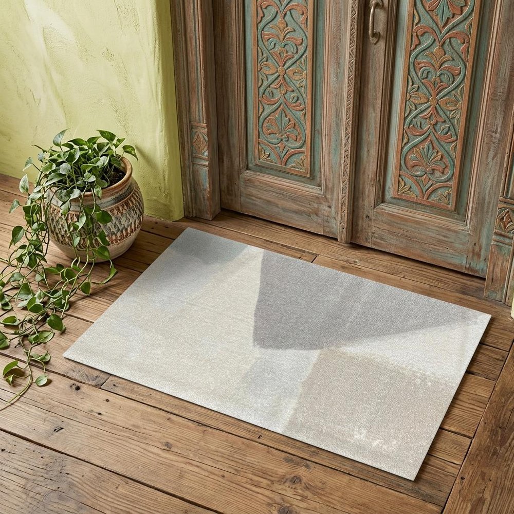 2' X 4' Taupe Abstract Machine Tufted Area Rug With Uv Protection