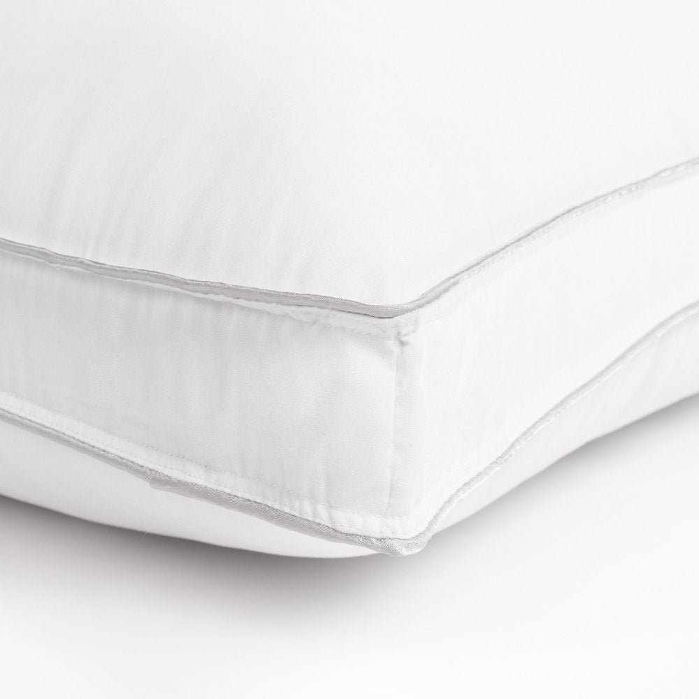 Set of Two Microfiber Down Alternative Medium Hypoallergenic Standard Size Bed Pillows