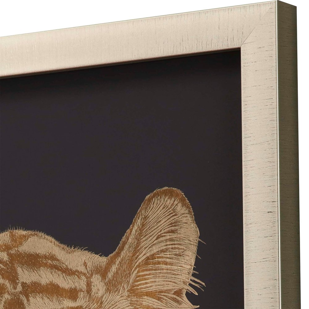 Wild Tiger Portrait Gold Framed Print Wall Art