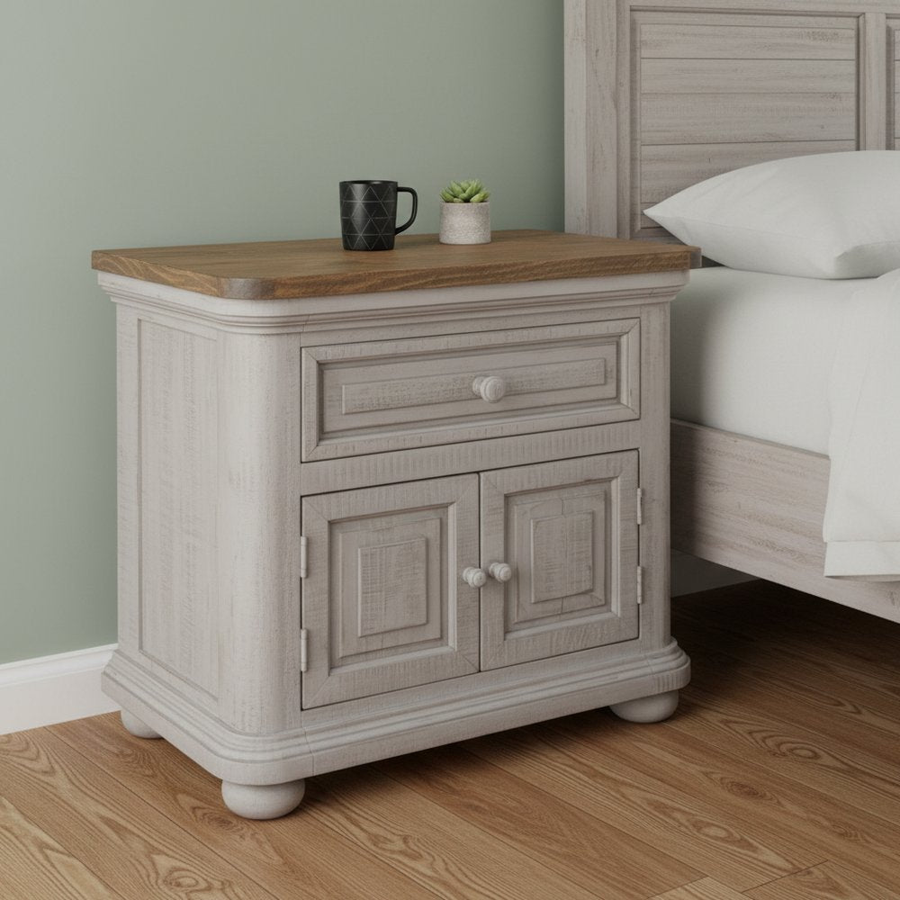 27" Gray One Drawer Nightstand