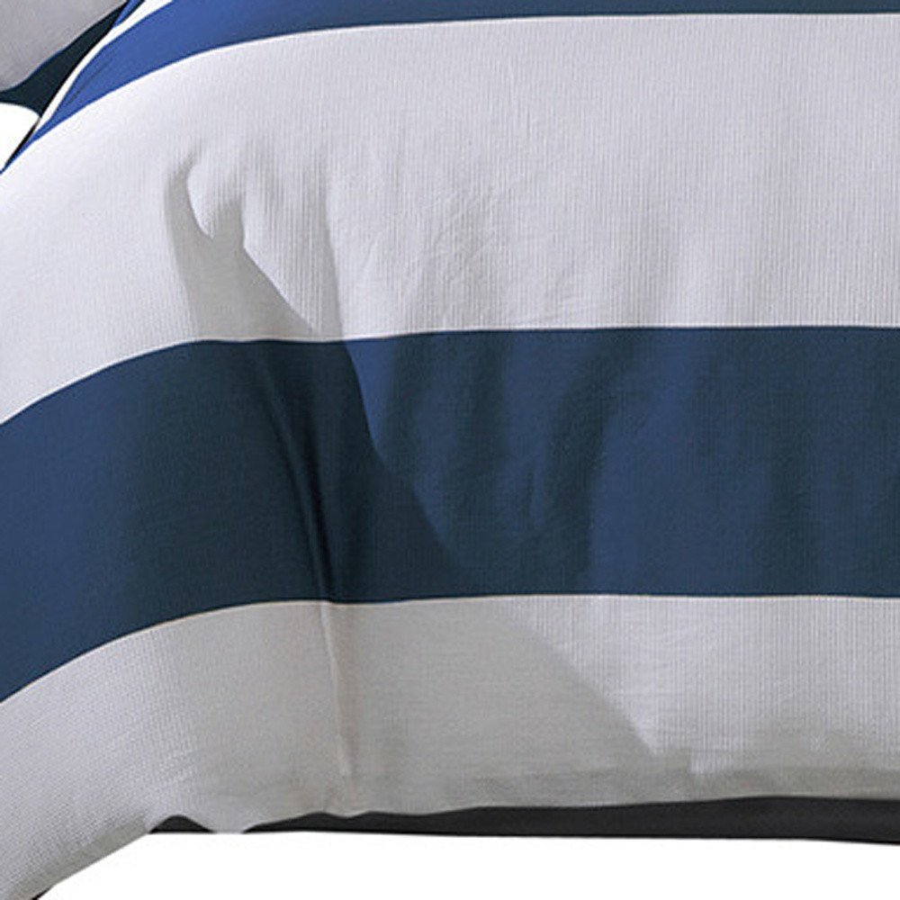Blue And White Queen Cotton Washable Duvet Set