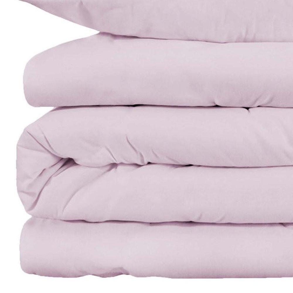 Lilac Queen Cotton Blend Washable Duvet Cover Set