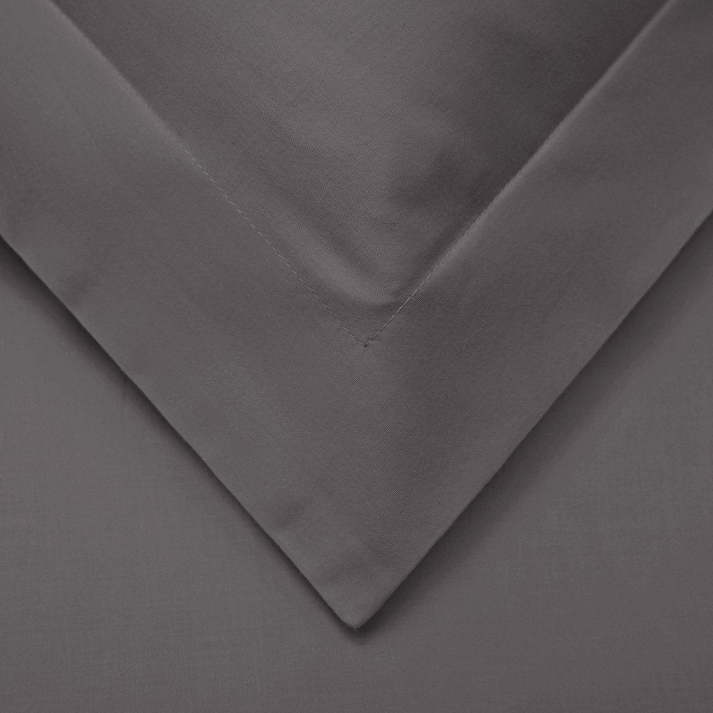 Gray King Cotton Blend Washable Duvet Cover Set With Two Shams