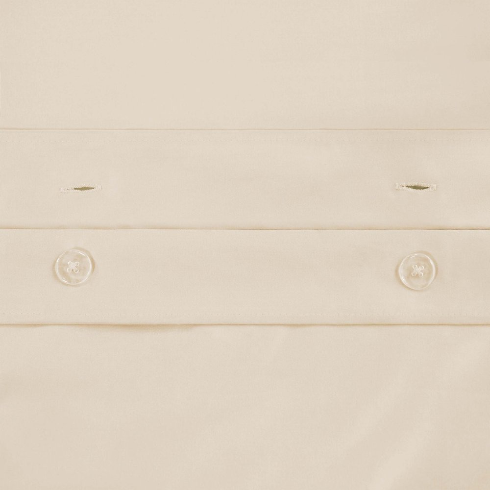Ivory Queen Cotton Washable Duvet Cover Set