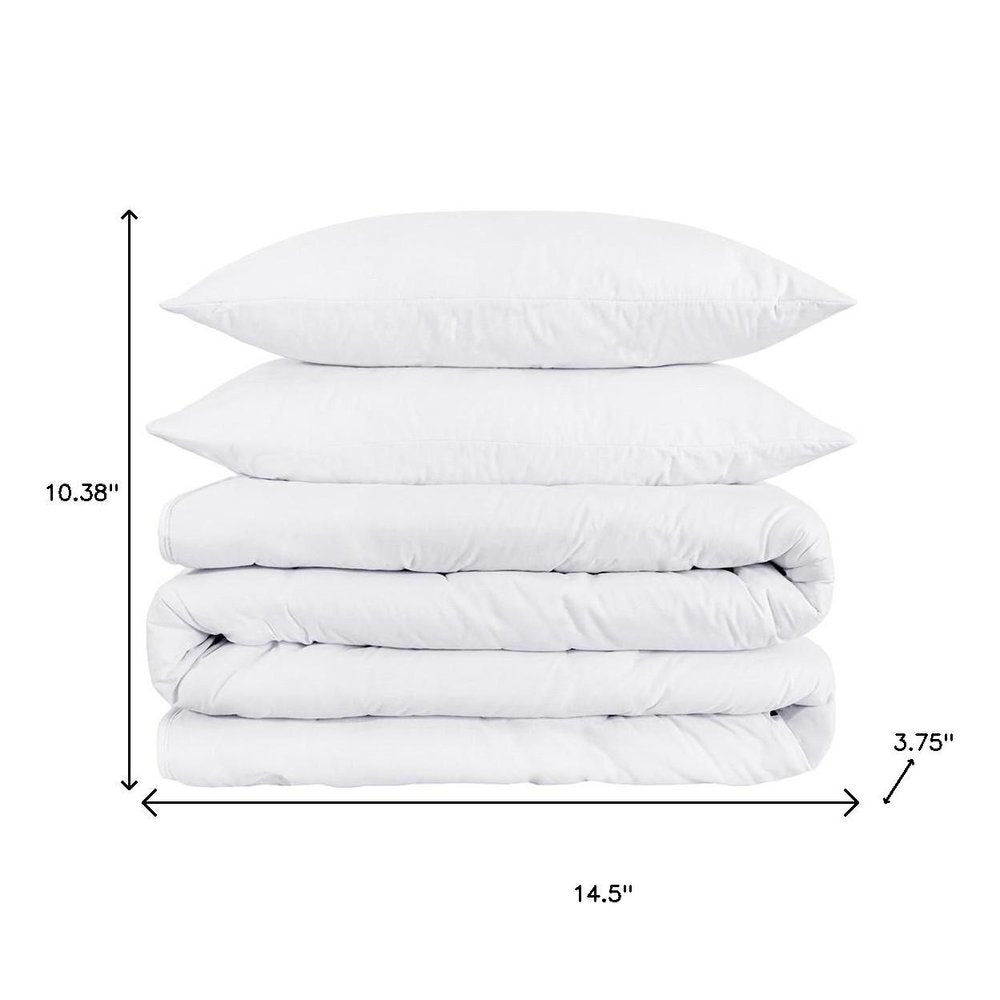 White Queen Cotton Blend 1200 Thread Count Washable Duvet Cover Set