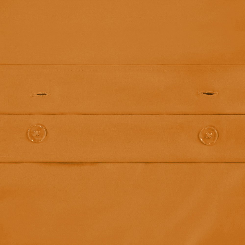 Orange King Cotton Washable Duvet Cover Set With Two Shams
