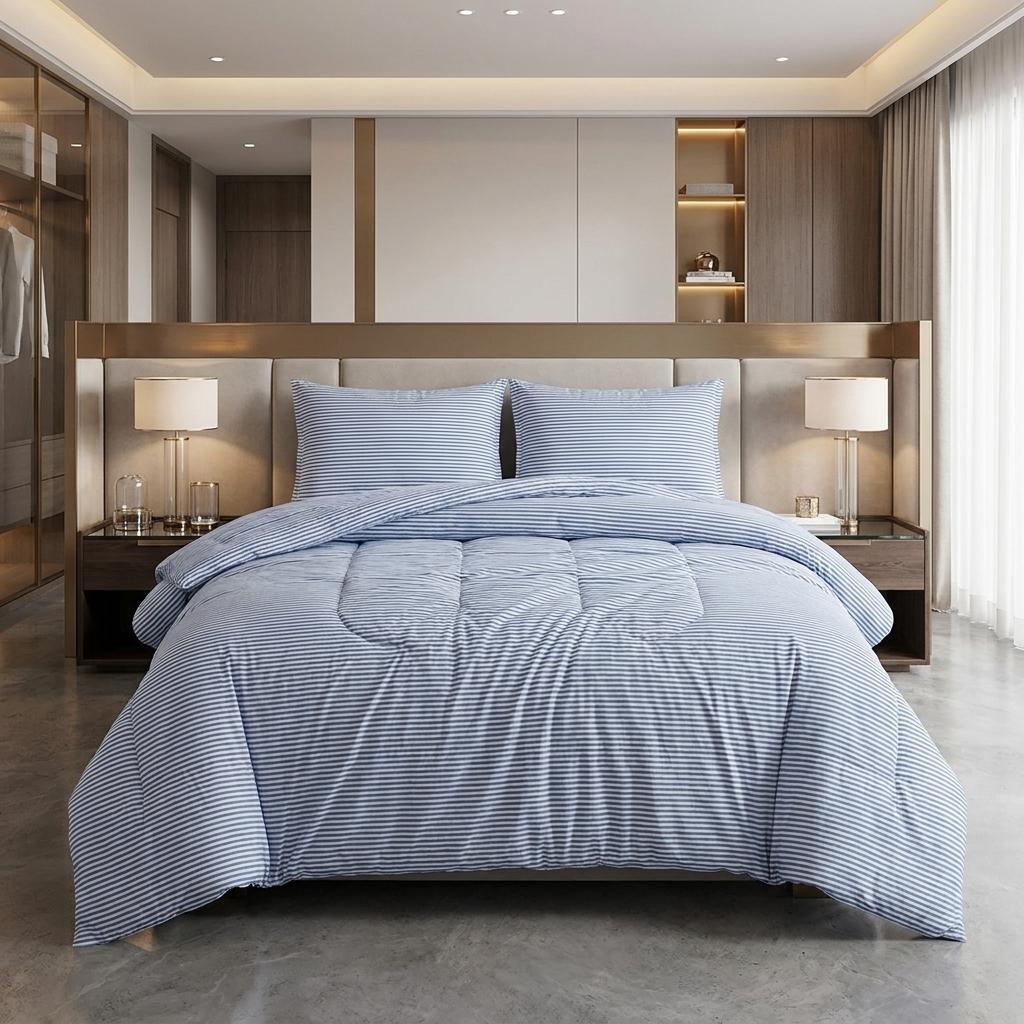 Platinum King Cotton Washable Duvet Cover Set