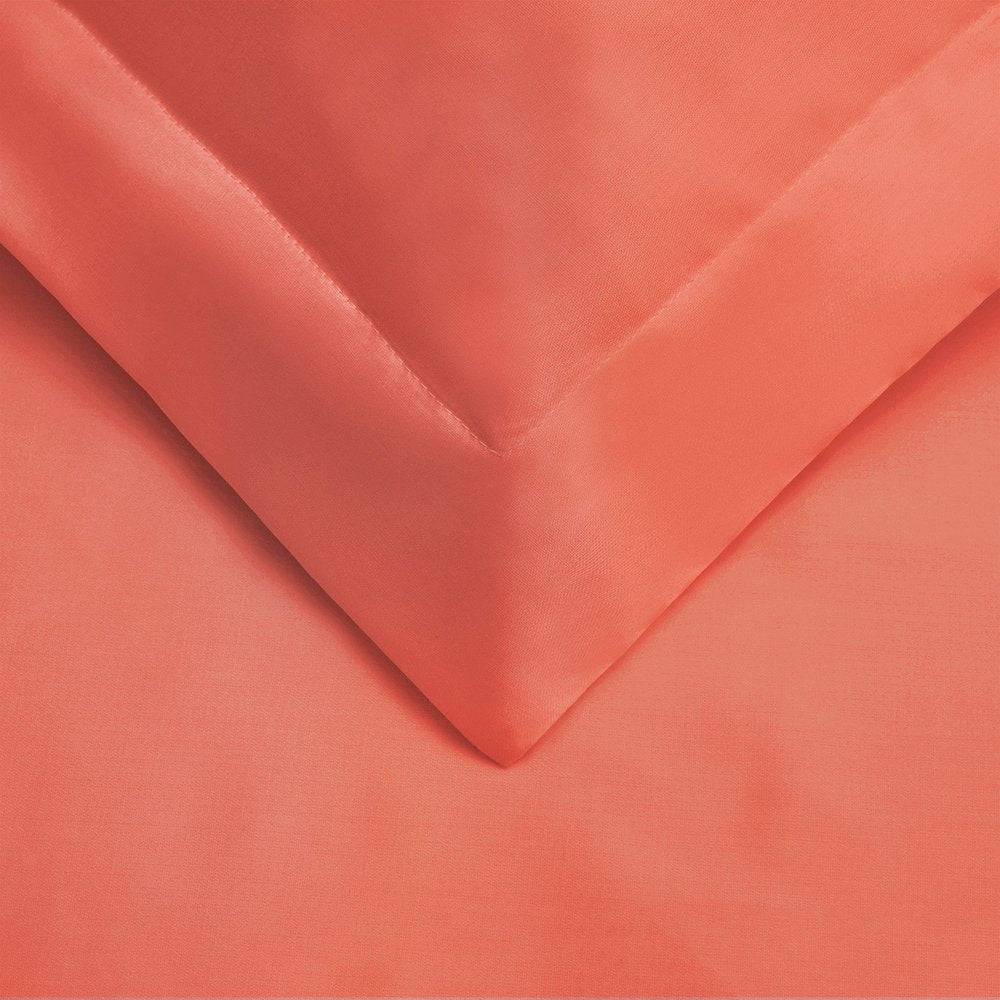 Coral Twin Cotton Washable Duvet Cover Set