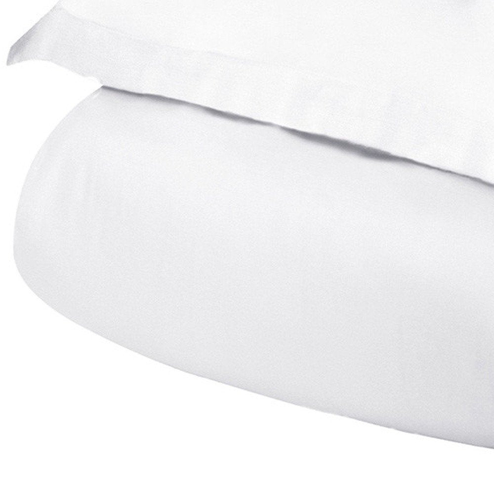 White Queen Cotton Washable Duvet Cover Set