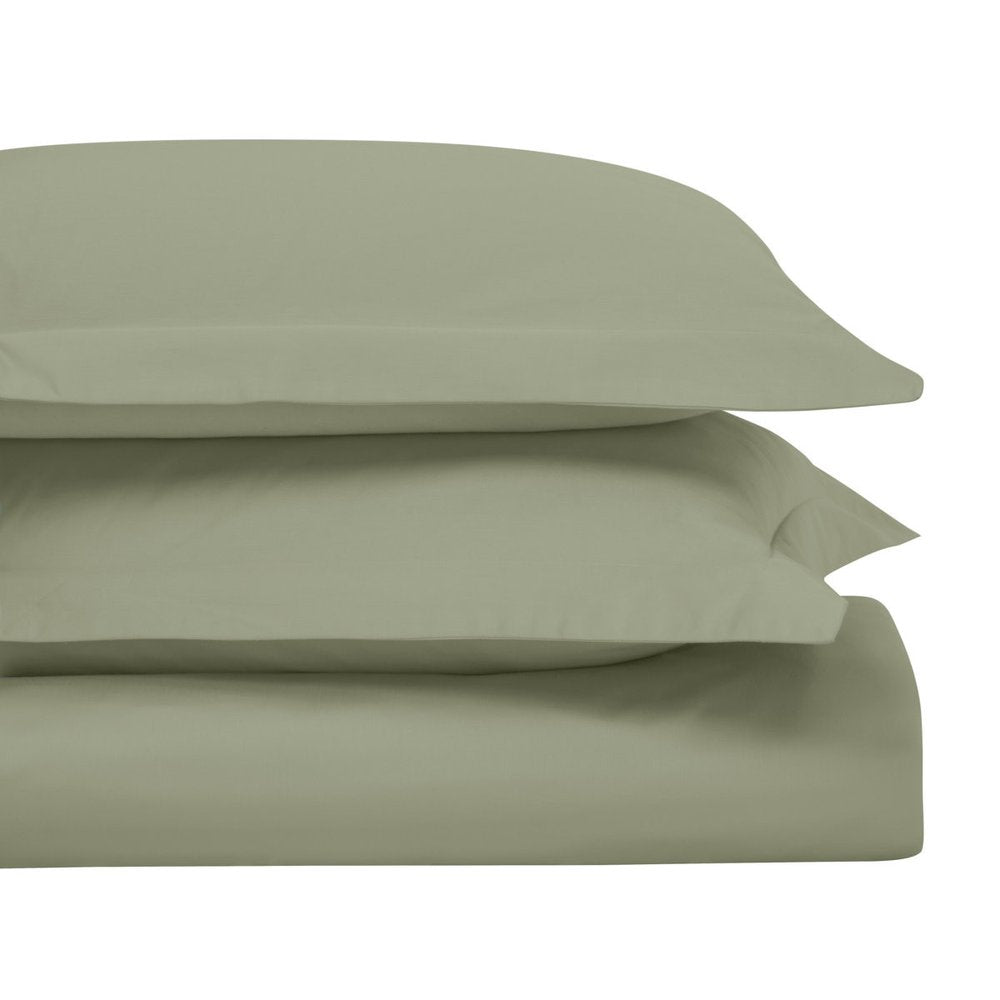 Sage King Cotton Blend Washable Duvet Cover Set