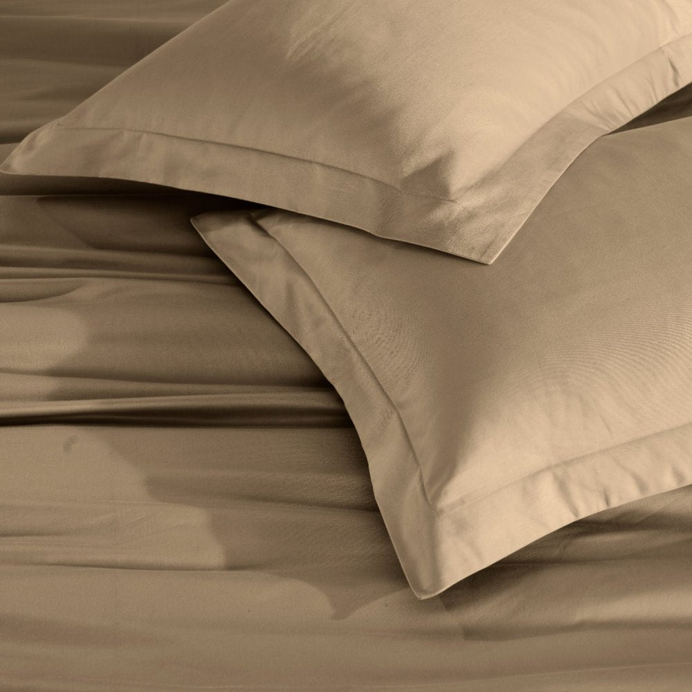 Taupe King Cotton Washable Duvet Cover Set