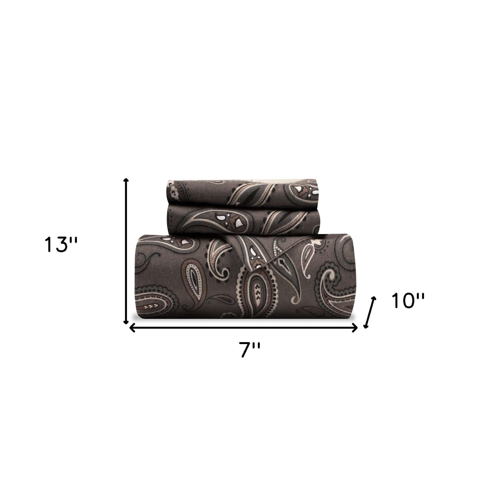 Charcoal Queen Cotton Blend 0 Thread Count Washable Duvet Cover Set