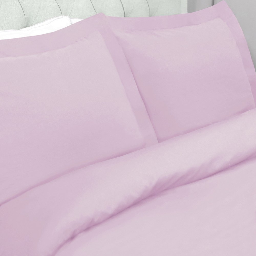 Lilac King Cotton Washable Duvet Cover Set With Two Shams