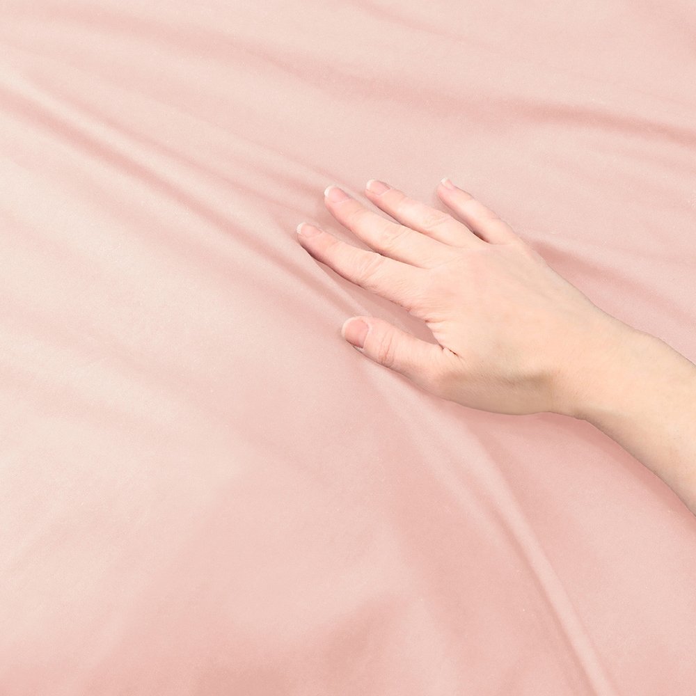 Blush Twin Cotton Washable Duvet Cover Set With Sham