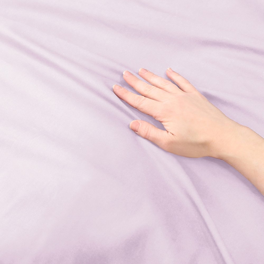 Lilac Twin 100% Cotton 300 Thread Count Washable Duvet Cover Set