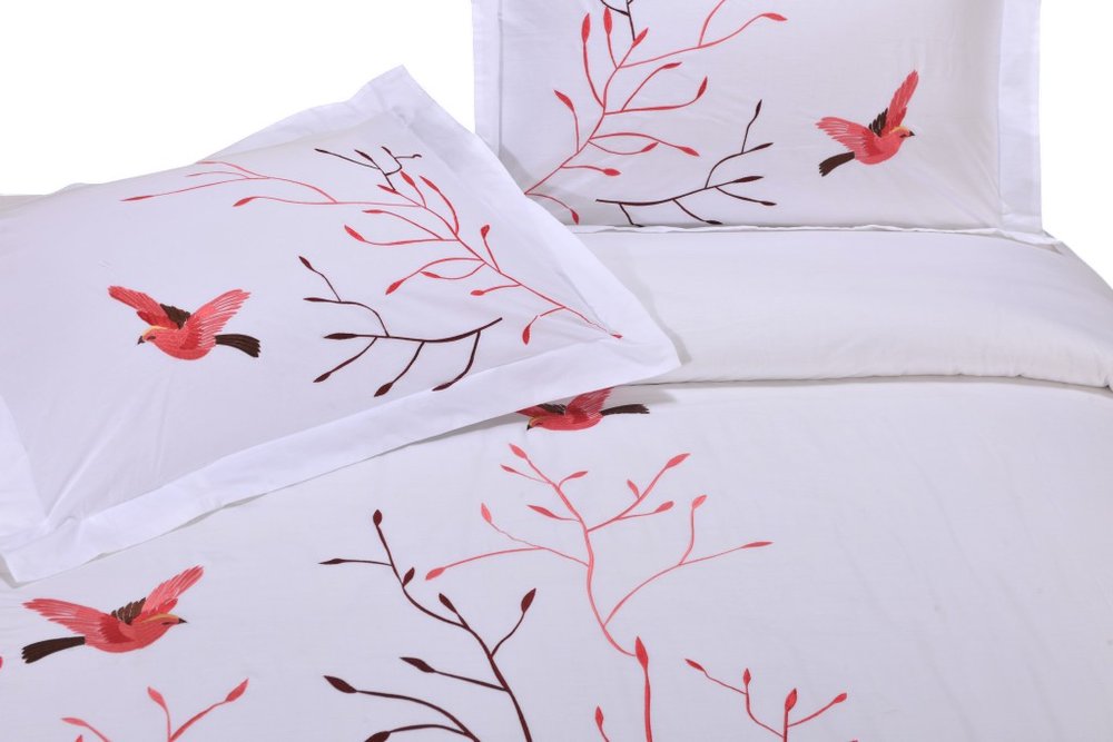 Blue King Cotton Washable Duvet Cover Set With Two Shams