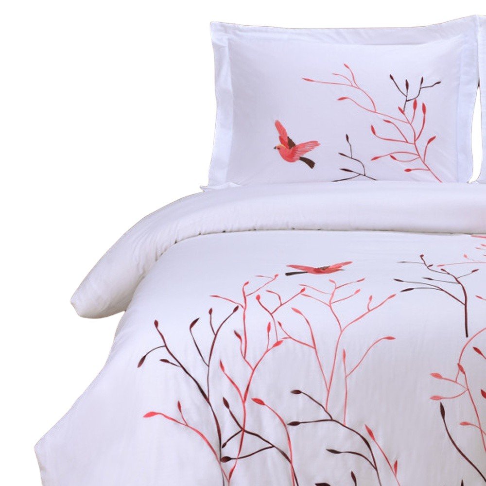 Blue King Cotton Washable Duvet Cover Set With Two Shams