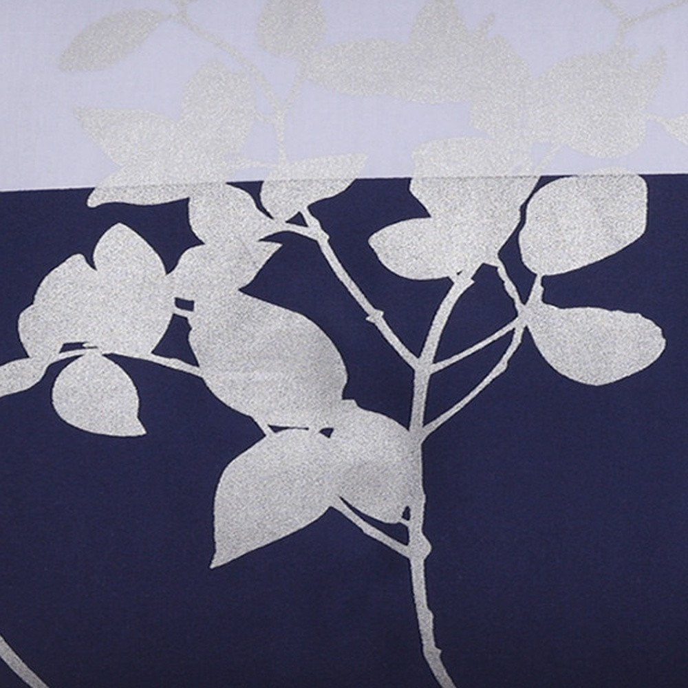 Blue And White King Cotton Washable Duvet Cover Set With Two Shams