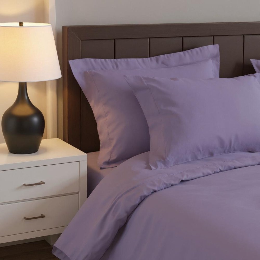 Lavender King Cotton Washable Duvet Cover Set With Two Shams