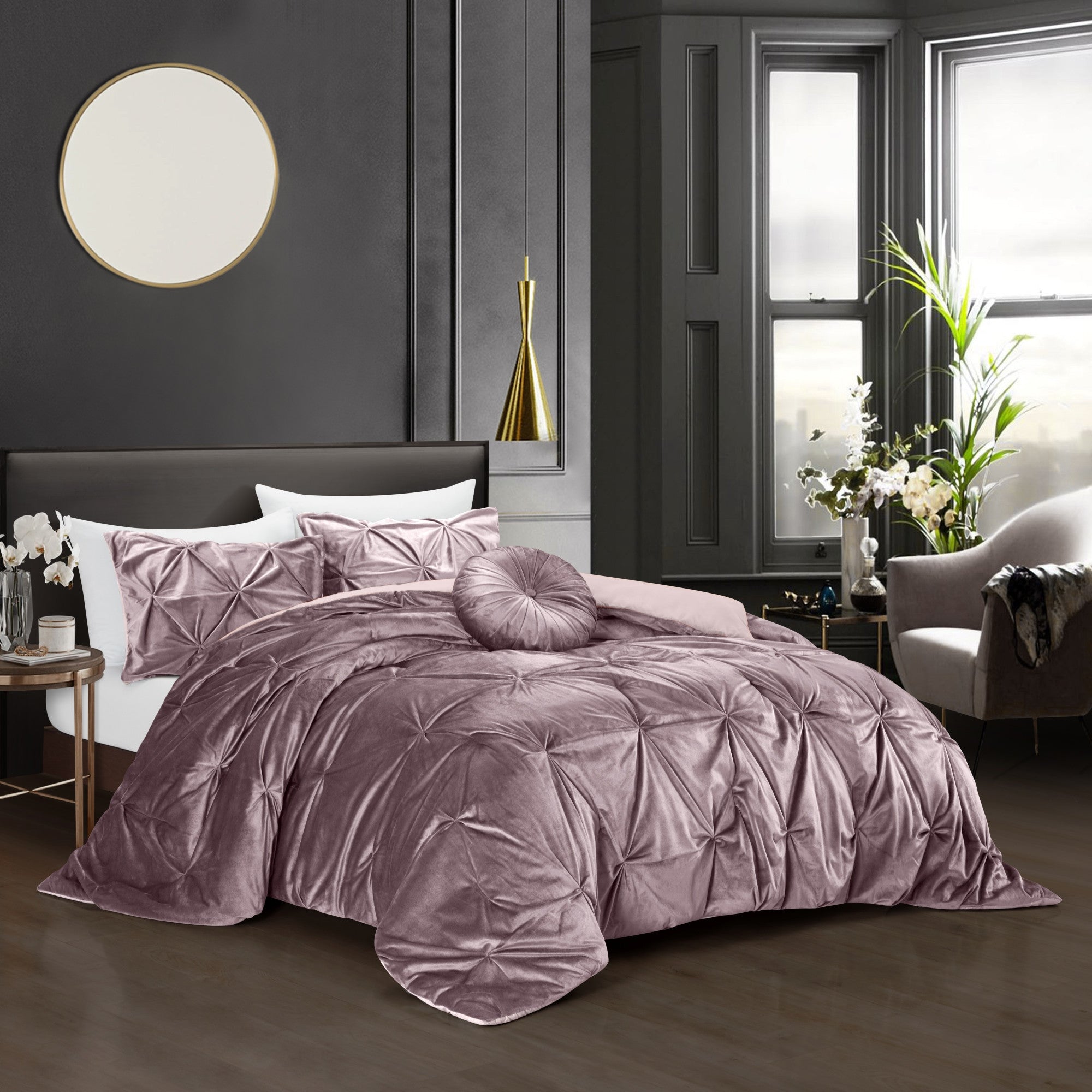 Blush Queen PolYester 130 Thread Count Washable Down Comforter Set