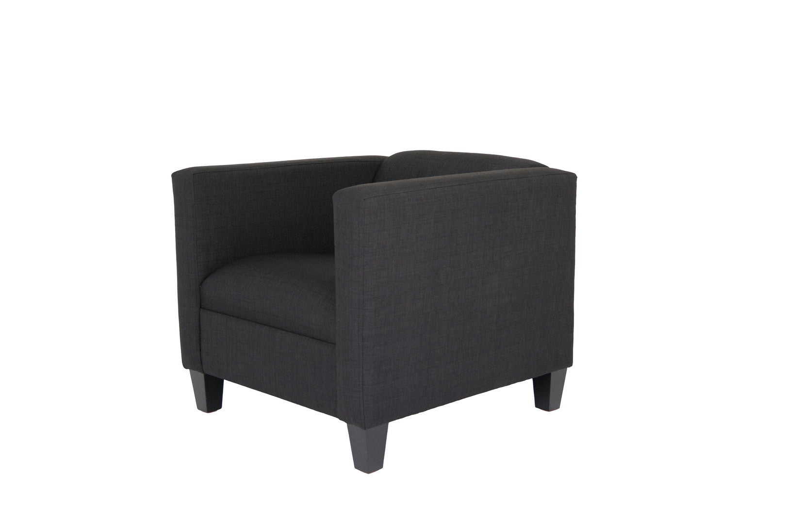 30" Black And Dark Brown Polyester Blend Arm Chair