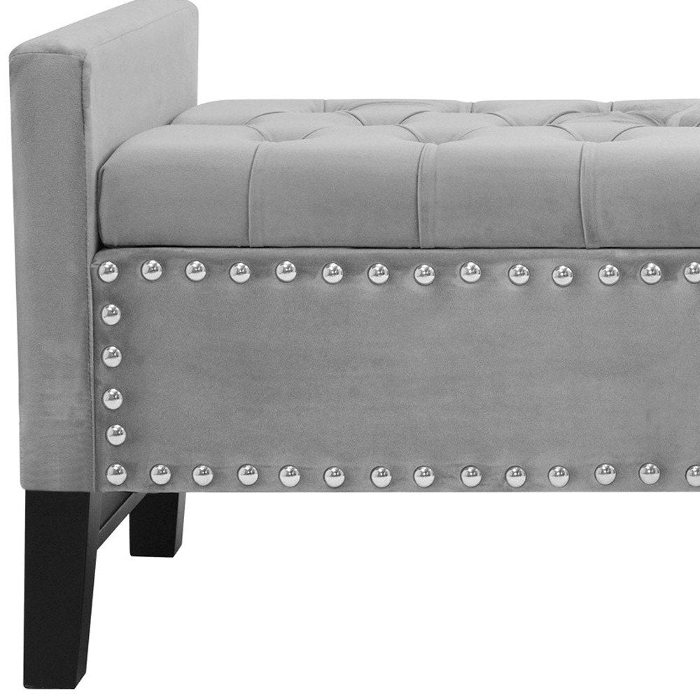 50" Espresso Upholstered PU Leather Bench with Flip top