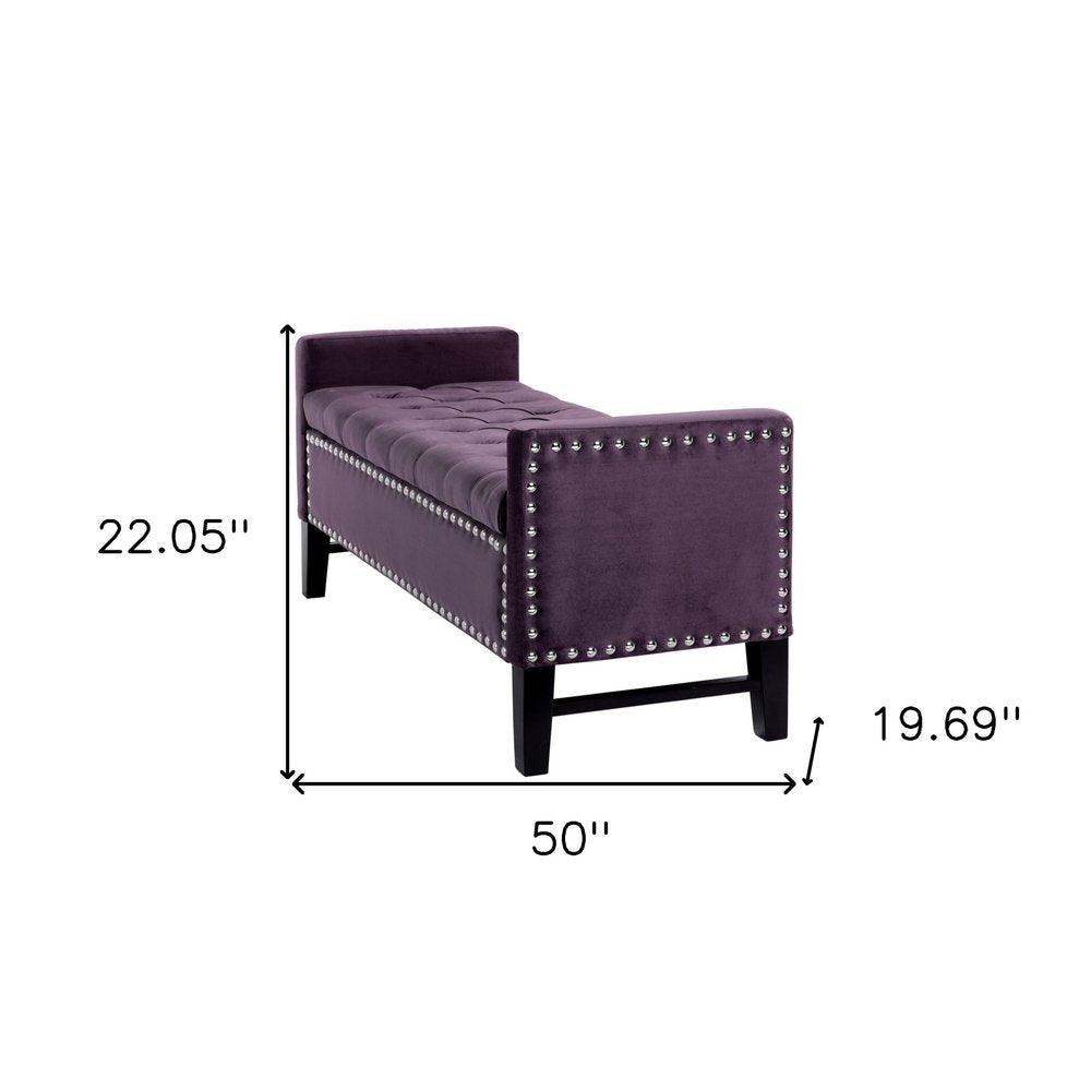 50" Espresso Upholstered PU Leather Bench with Flip top