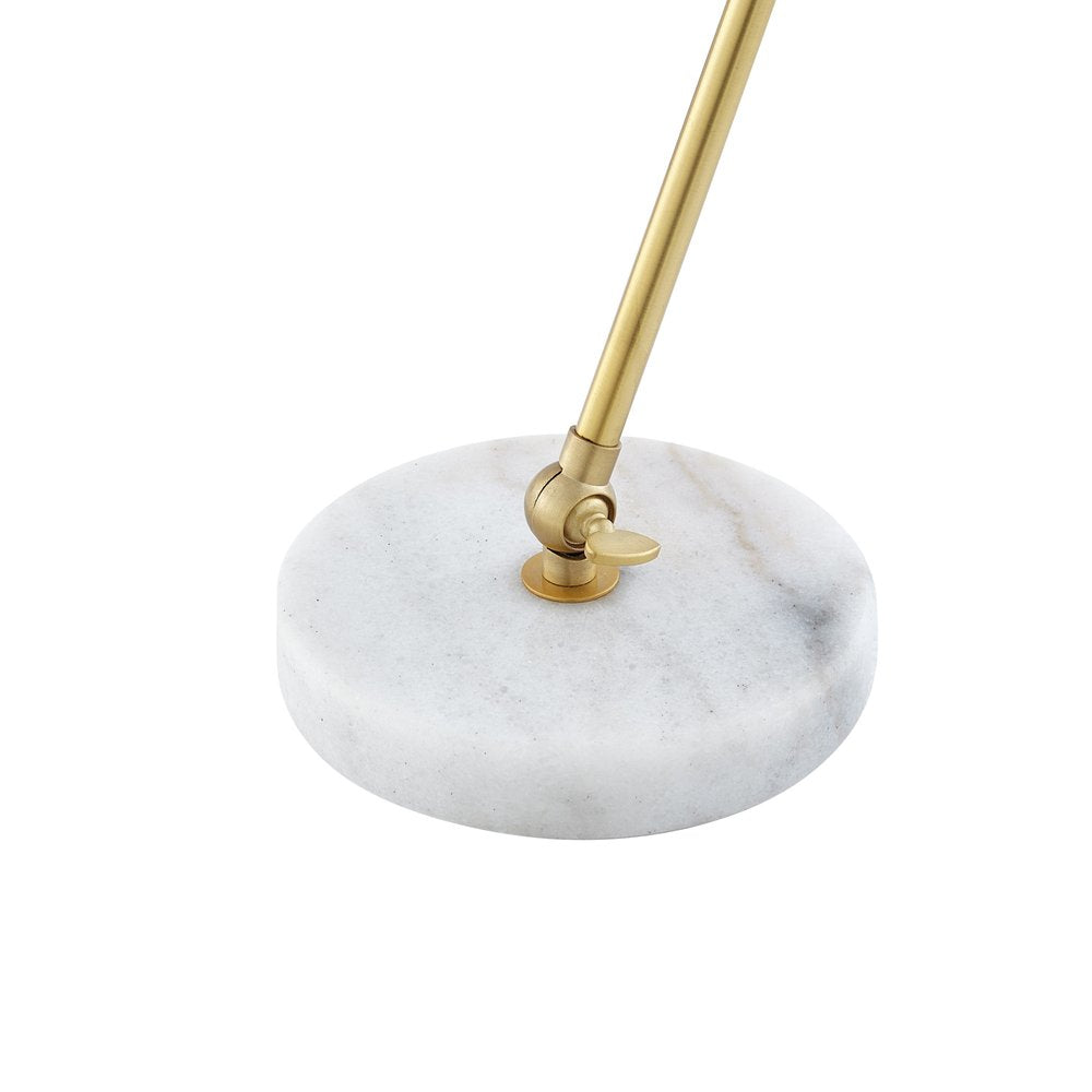 22" Black Iron Desk Table Lamp With Black Bell Shade