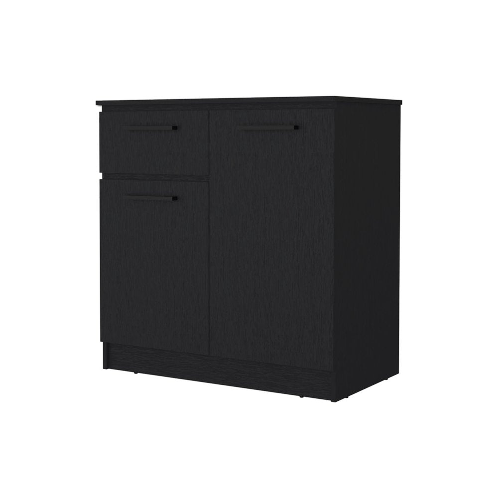 36" White Wood Single Drawer Double Dresser