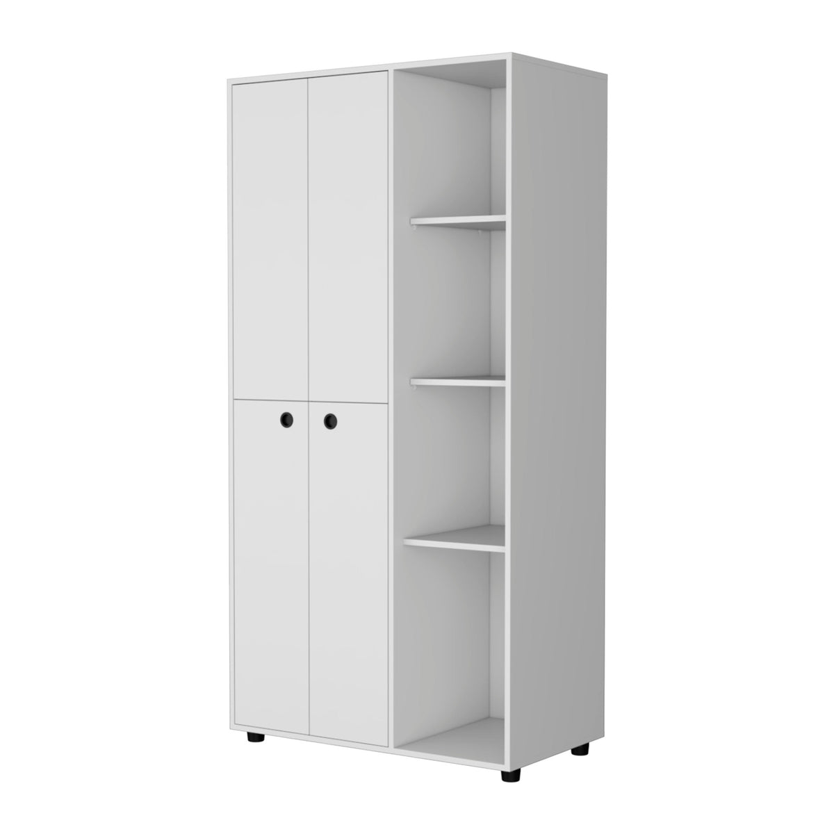 35" White Wood Single Drawer Dresser