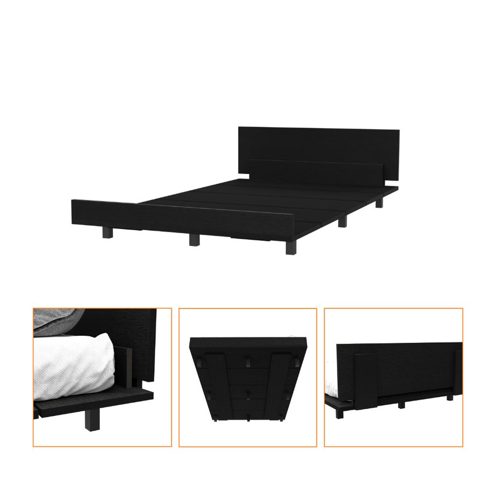 Gray Wood Twin Bed Frame
