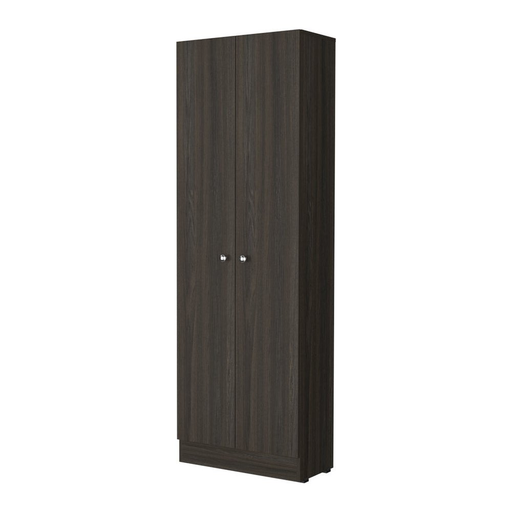 71" Espresso Wood Pantry Or Storage Closet