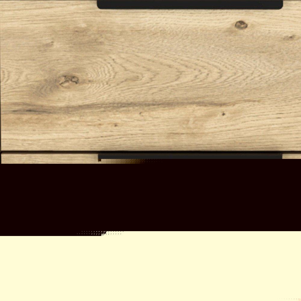 22" Oak Wood Two Drawer Nightstand