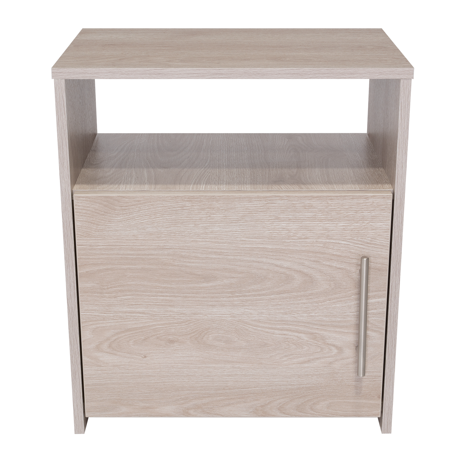 23" Gray Faux Wood Nightstand With Storage