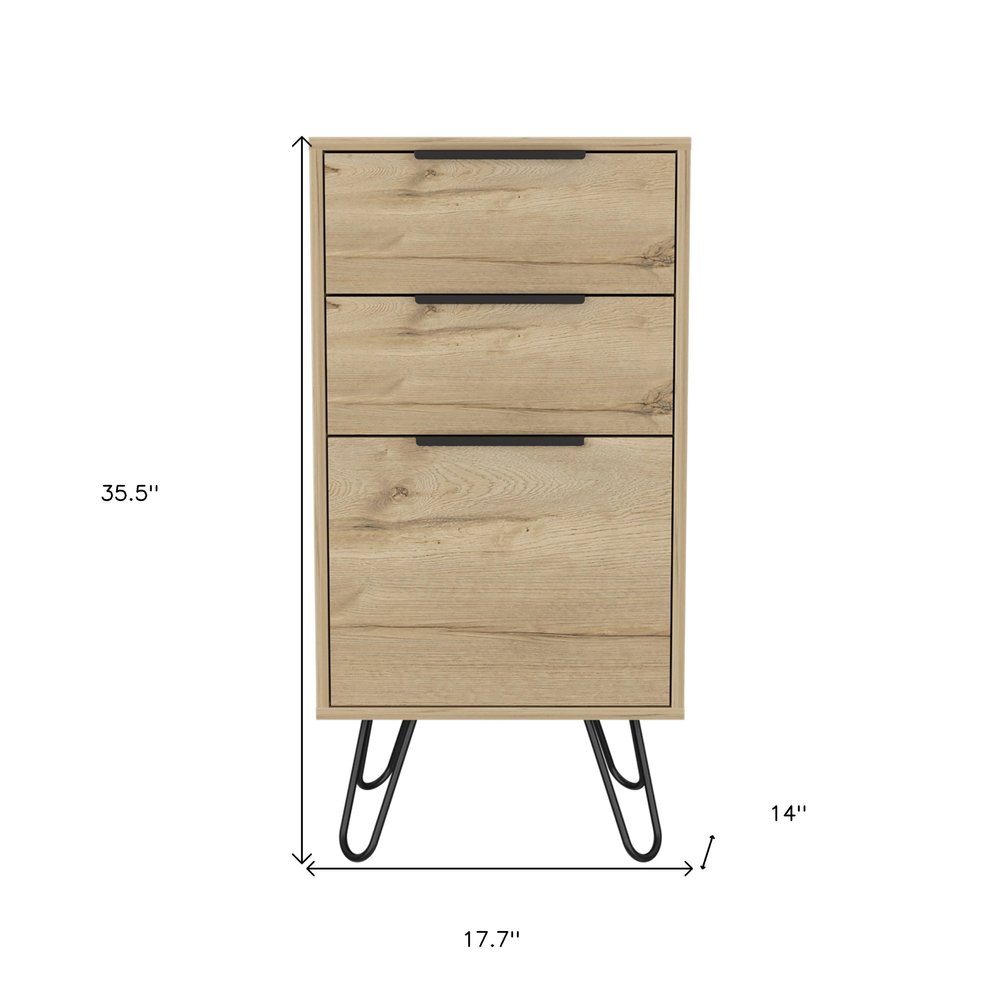 47" Natural Wood Four Drawer Double Dresser
