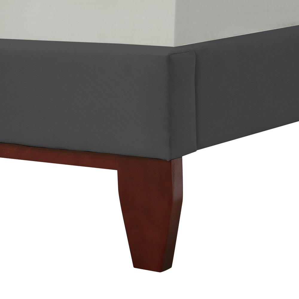 Navy Blue Solid Wood Twin Tufted Upholstered Velvet Bed