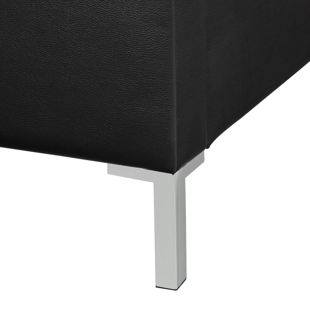 Blush Solid Wood Queen Upholstered Velvet Bed with Nailhead Trim