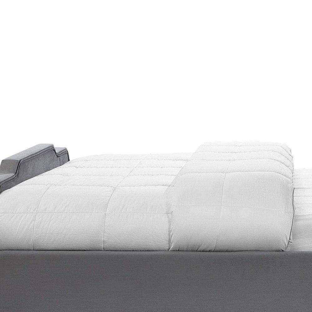 Black Solid Wood King Tufted Upholstered Velvet Bed with Nailhead Trim