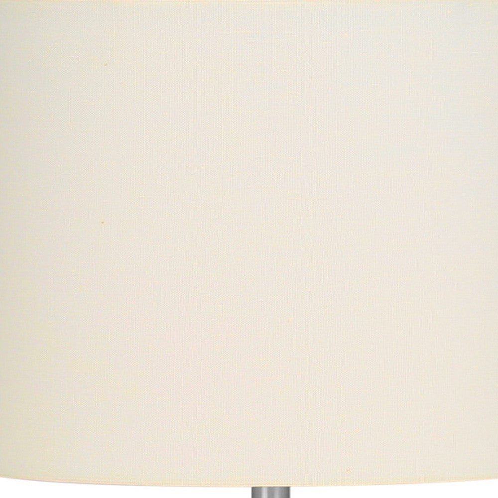 25" Cream Novelty Table Lamp With Cream Drum Shade