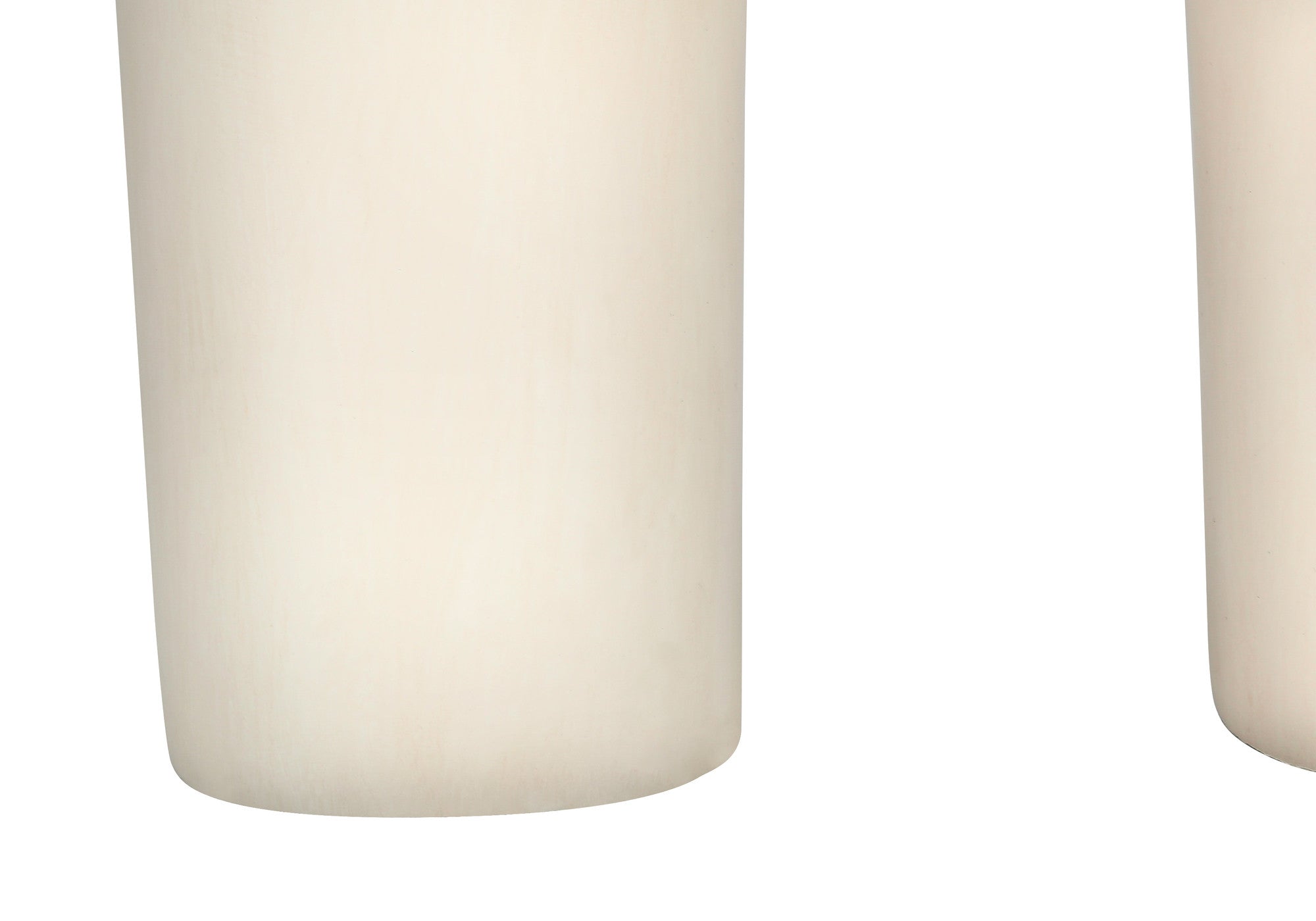 25" Cream Geometric Table Lamp With Beige Empire Shade