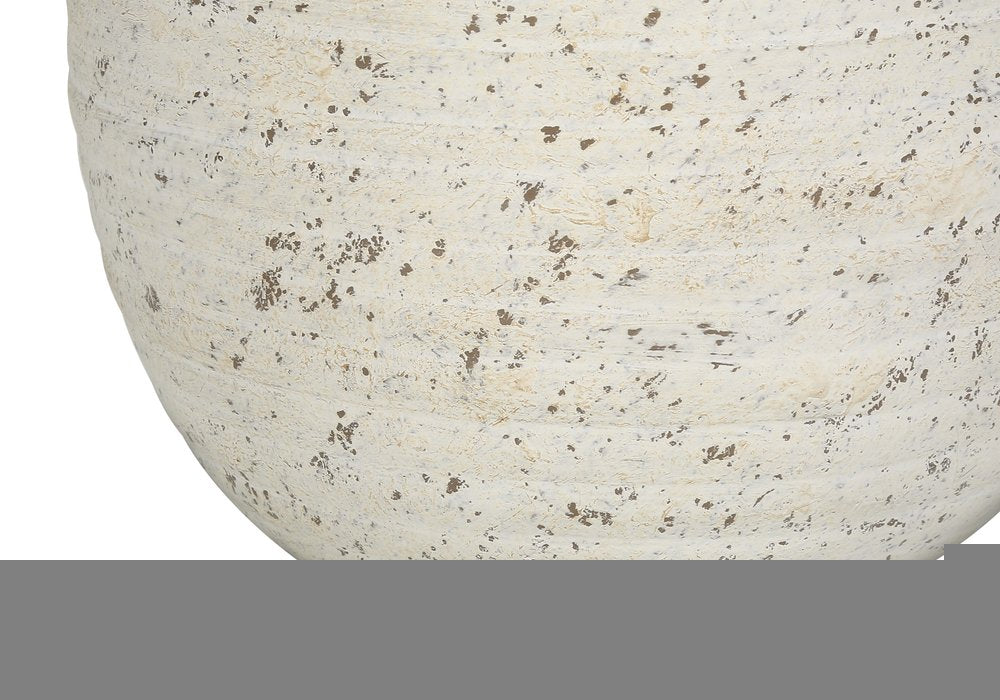 20" Cream Concrete Urn Table Lamp With Cream Empire Shade