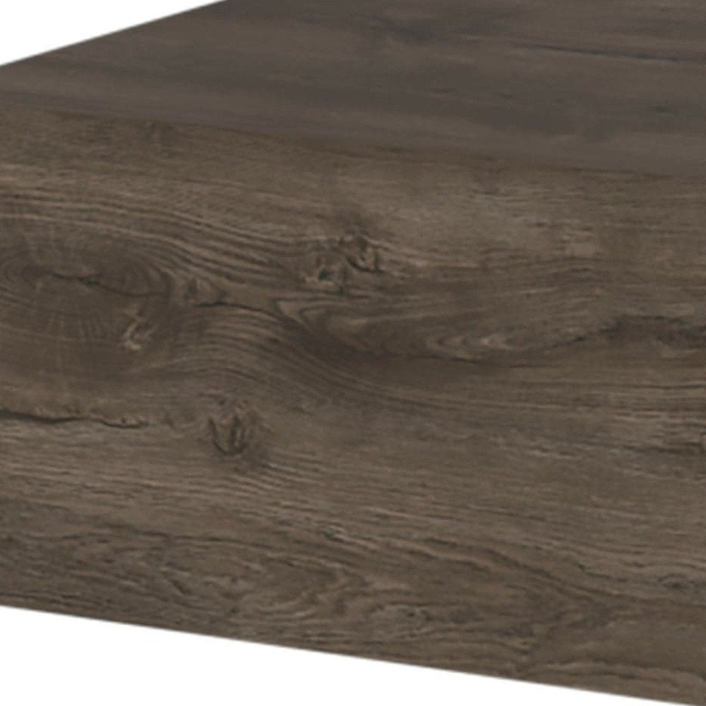 5" Brown Wood One Drawer Floating Nightstand