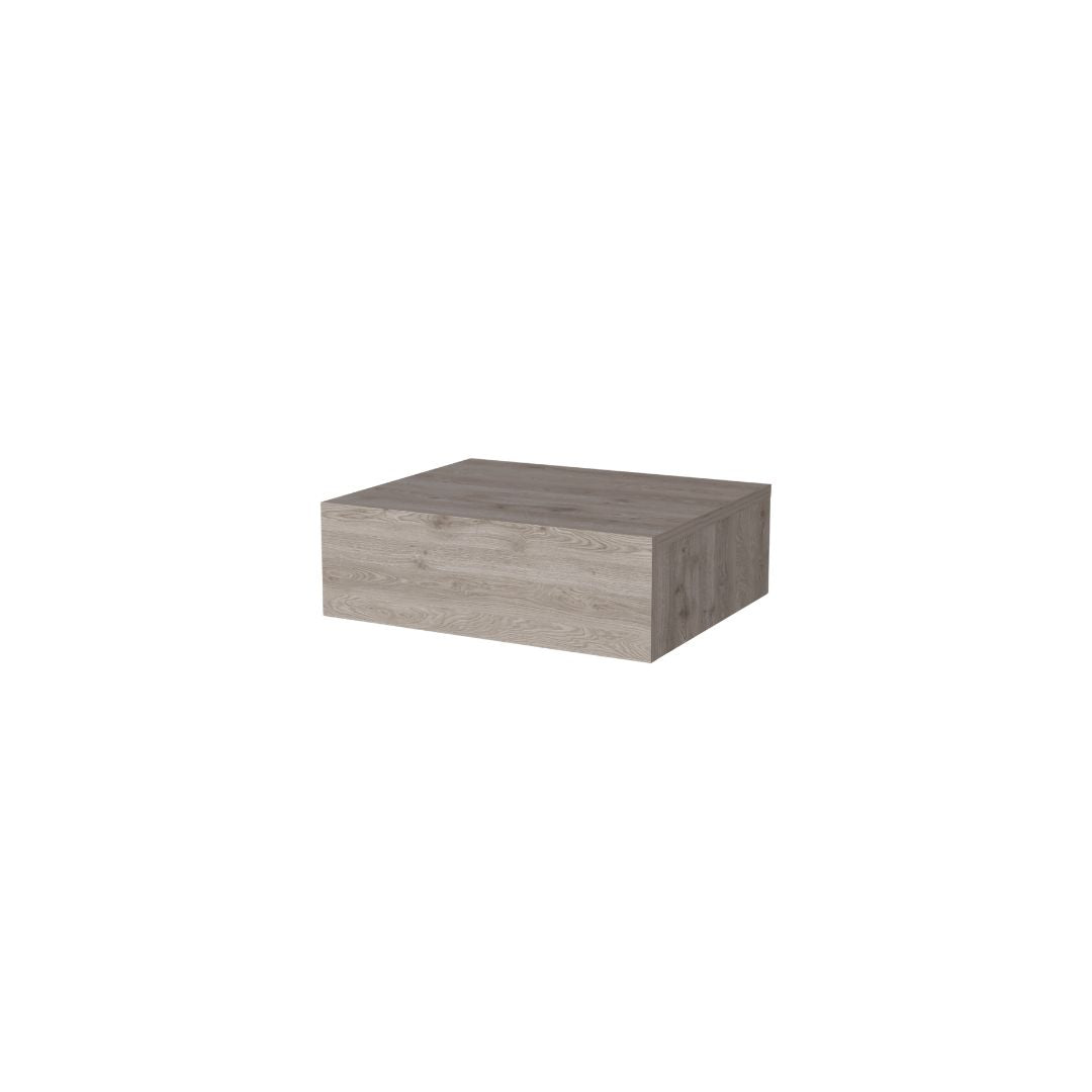 5" Gray One Drawer Faux Wood Floating Nightstand