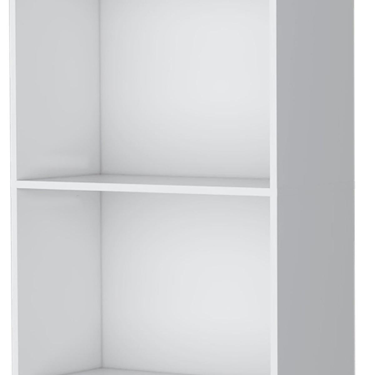 71" White Wood Four Tier Bookcase