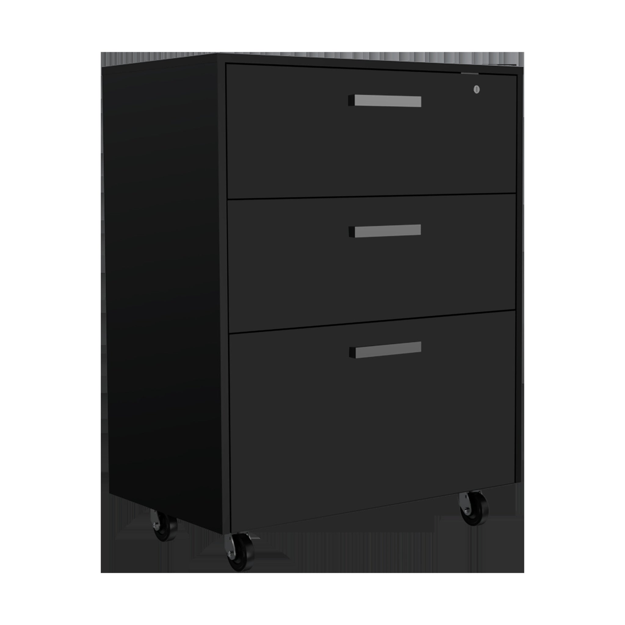 7 Black Wood Wall Mounted Accent Cabinet With Ten Doors And Six Drawers