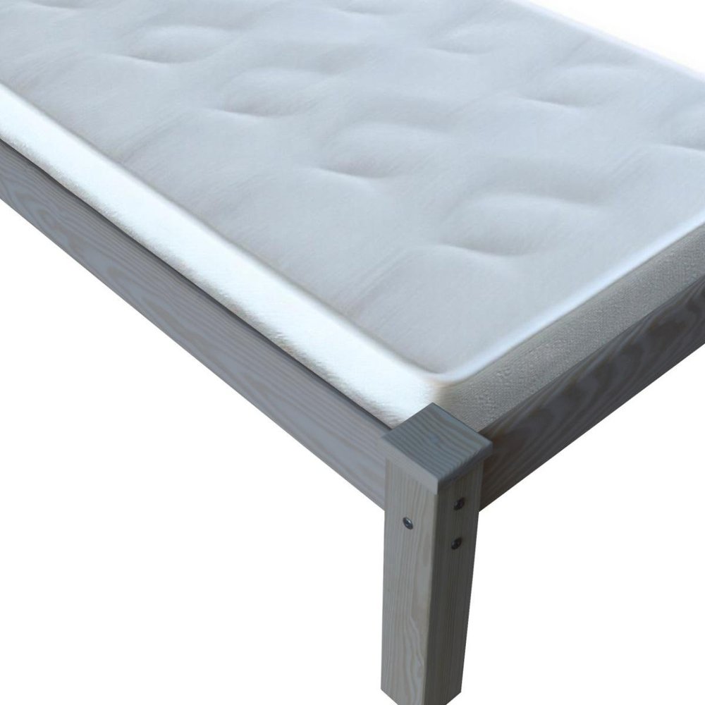Gray Solid Wood Twin Bed Frame