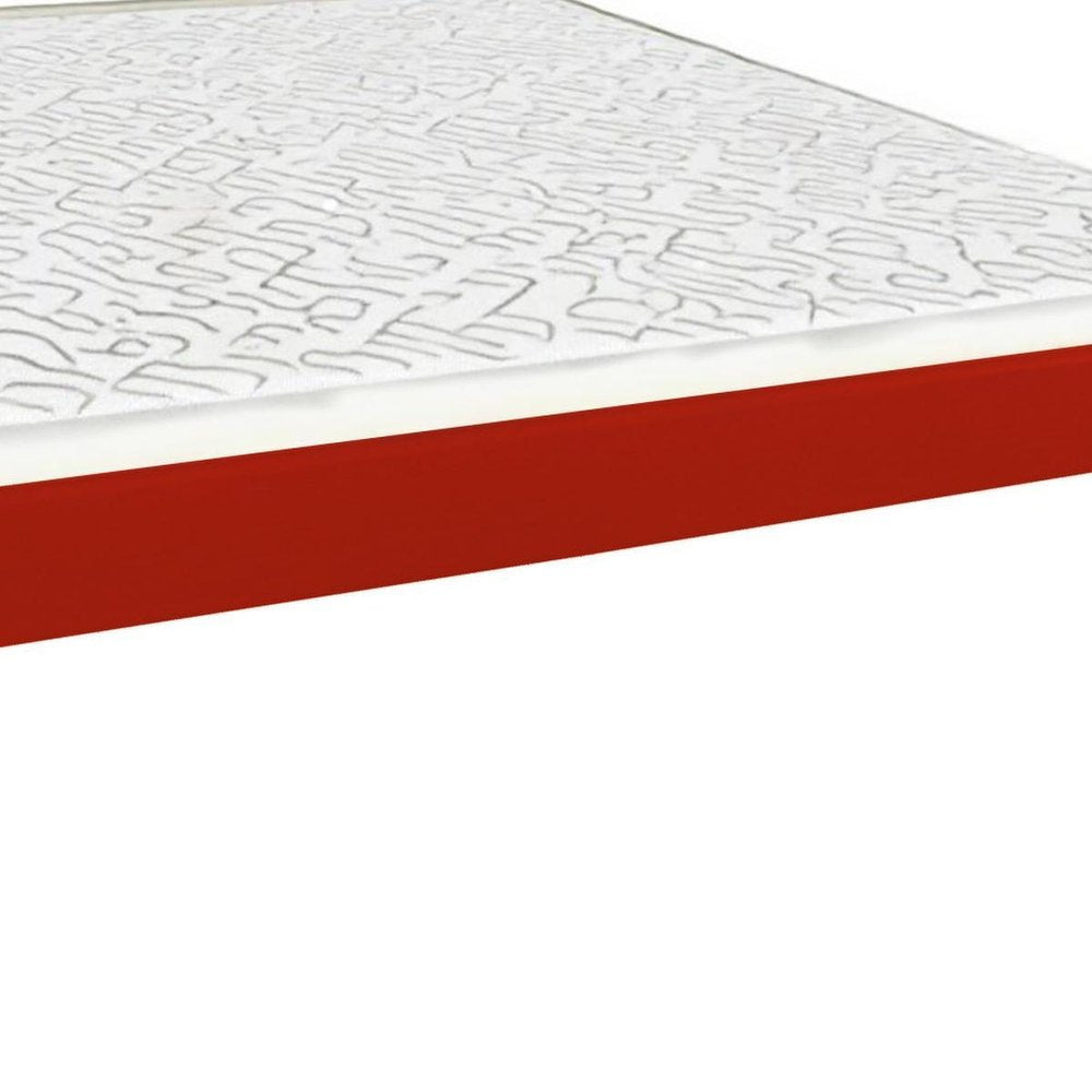 Red Solid Wood Twin Bed Frame